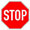 Symbol für Verkehrszeichen Stop