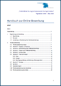 Titelblatt des Handbuchs zur Online-Bewerbung