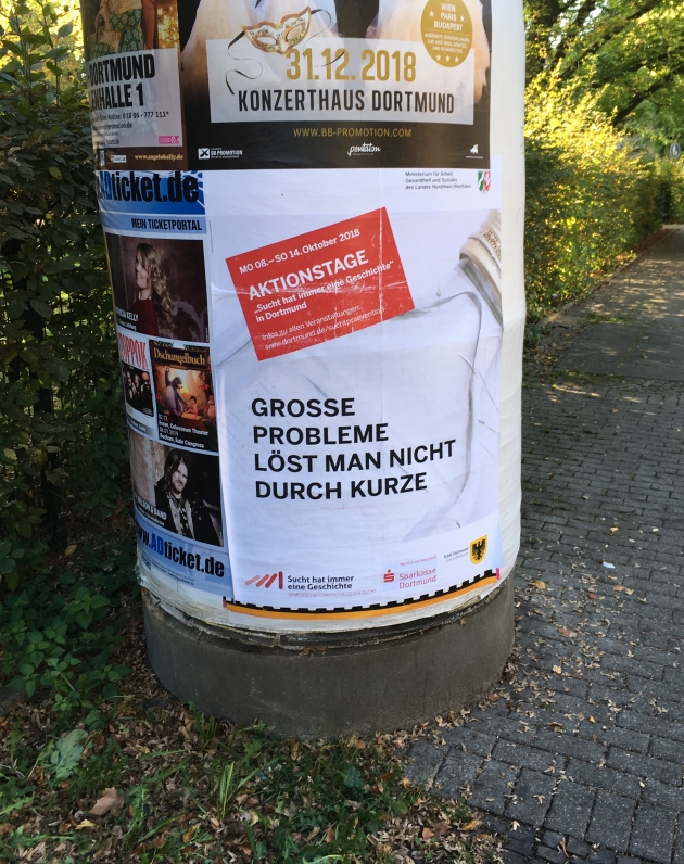 Plakataktion Sucht hat immer eine Geschichte 2018 Dortmund