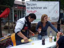 Informationsstand der SaM’s beim Aktionstag in Neuenkirchen (Stand mit alkoholfreien Cocktails) "