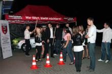 "Don't drink and drive" - Aufbau vor Ort
